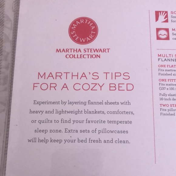 Martha Stewart Flannel Sheet Set - Picture 4 of 5